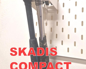 Skadis Hammer Holder, Multi-Level Tool Organizer, Pegboard Hook, 3D Depth Wall Mount, Space Saving Rack, Compact Workshop Hanger
