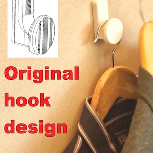Gancho de pared moderno con tornillos ocultos, soporte minimalista para abrigos y bolsos, elegante organizador de entrada con gancho de pared con tornillos ocultos.