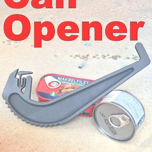 Easy Pull Tab Can Opener, Ergonomic Lever Tin Opener, Adaptive Kitchen Gadget, Arthritis Aid Tool, Low Grip Nail Saver, 3D Printed Utensil