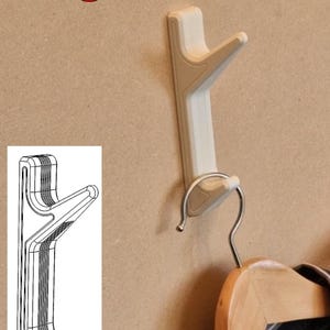 Hidden Screws Wall Hook, Coat & Bag Holder, Minimal Home Storage, Sleek Organization Peg, Minimalist Entryway Hanger, Bathroom Kitchen equip