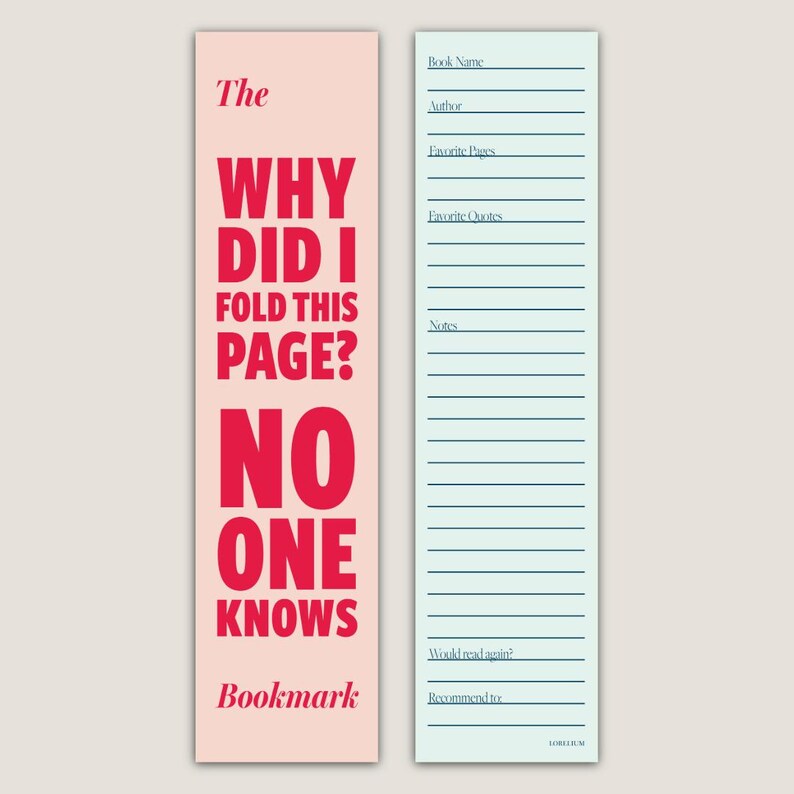 Writable Bookmarks Pad, 24 Journal Bookmark, Eco-friendly Stationery ...