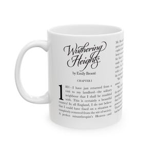 Wuthering Heights Ceramic Mug, Emily Bronte Book Lover Gift