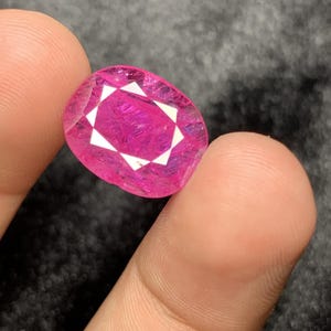 7.30 Ct Natural Heated Ruby | Oval Cut Mozambique Ruby Gemstone | Vibrant Pinkish-Red | 15.5x12mm Loose Gem | birthstone | Statement Stone