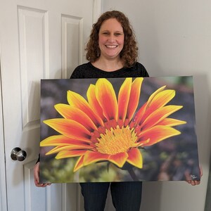 Fall Sunflower Photo, Sunflower wall art, photograph of orange sunflower, sunflowers artwork, canvas sunflower, Photography Canvas Print