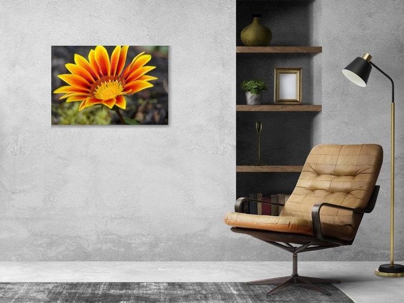 Fall Sunflower Photo, Sunflower wall art, photograph of orange sunflower, sunflowers artwork, canvas sunflower, Photography Canvas Print
