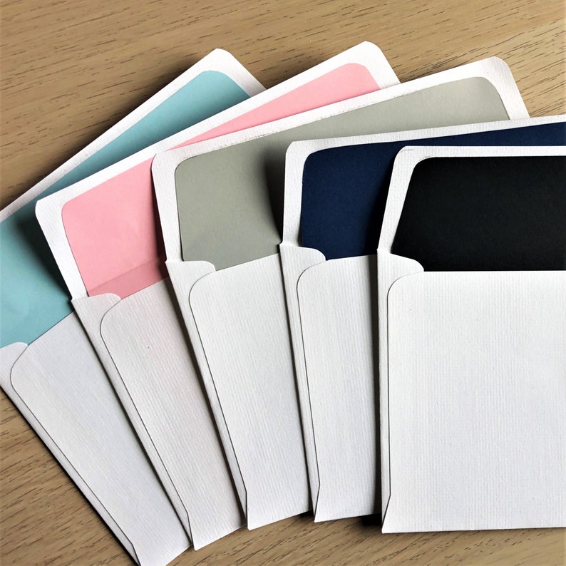 Light Blue Lined Envelopes envelope liners pale blue liners Set of 10 Gift for men Gift for women