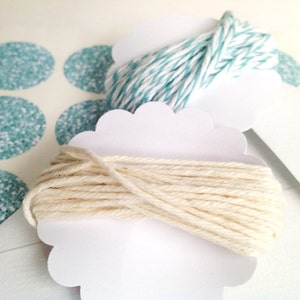 5m Solid Cream Divine Twine bakers twine cotton string gift wrapping supply baked goods goody bag image 2