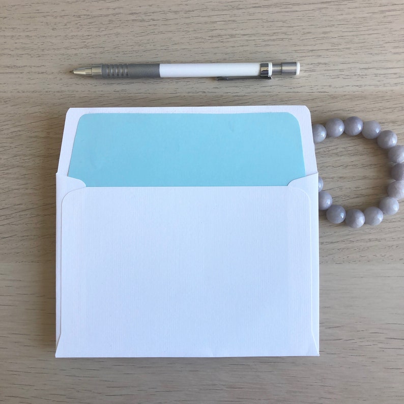 Light Blue Lined Envelopes envelope liners pale blue liners Set of 10 Gift for men Gift for women