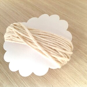 5m Solid Cream Divine Twine bakers twine cotton string gift wrapping supply baked goods goody bag image 1