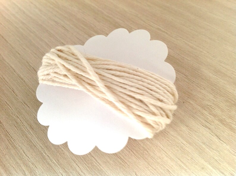 5m Solid Cream Divine Twine bakers twine cotton string gift wrapping supply baked goods goody bag image 1