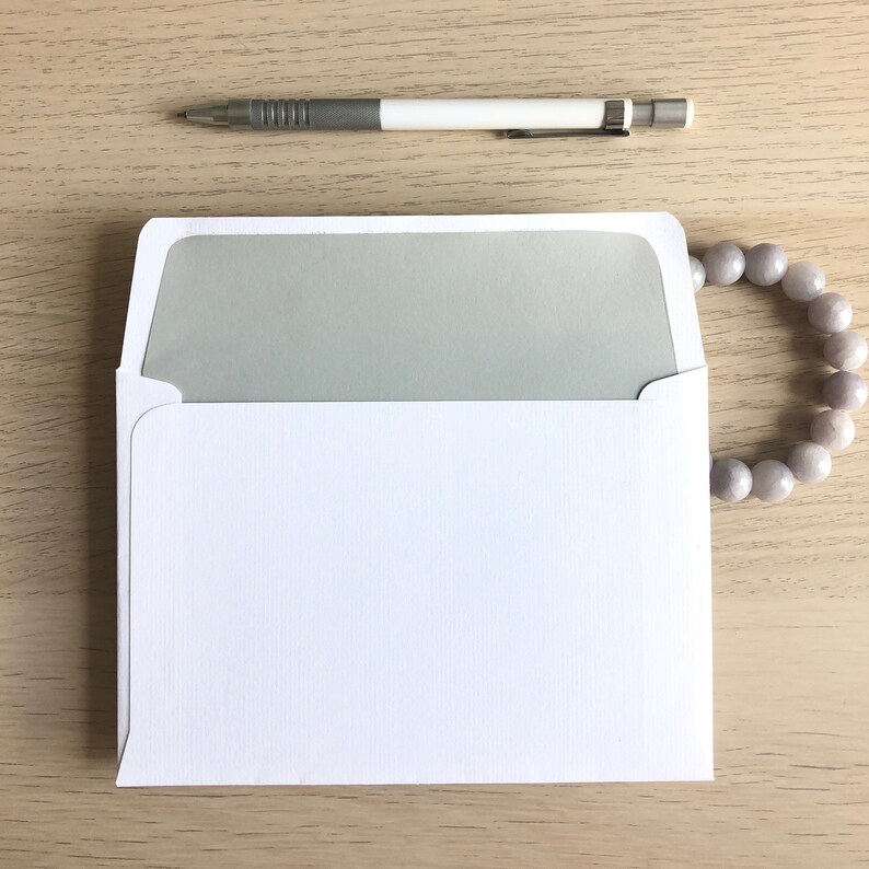 Dove Grey Personalized Note Cards with hand lined envelopes - Everyday stationery - Oyster Grey - Set of 10 - Stationery for men/women NC152 image 3