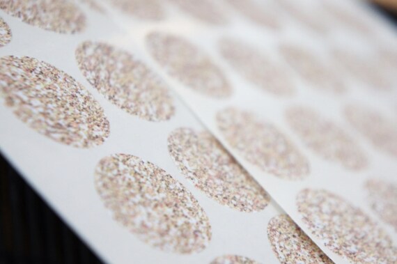 Bronze "faux glitter" pattern round labels - 25mm or 35mm digital print stickers - envelope seals - Round stickers - Bronze - Wedding