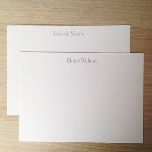 Dove Grey Personalized Note Cards with hand lined envelopes - Everyday stationery - Oyster Grey - Set of 10 - Stationery for men/women NC152 image 2