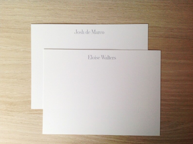 Dove Grey Personalized Note Cards with hand lined envelopes - Everyday stationery - Oyster Grey - Set of 10 - Stationery for men/women NC152 image 2