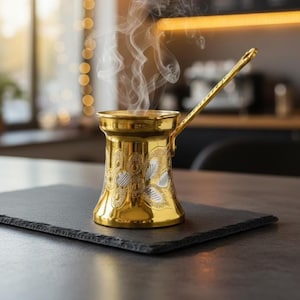Handmade Copper Mocha Pot – Traditional Arabic Cezve Ibrik – 100% Pure Copper – Dallah Style Coffee Maker – Perfect Gift for Coffee Lovers