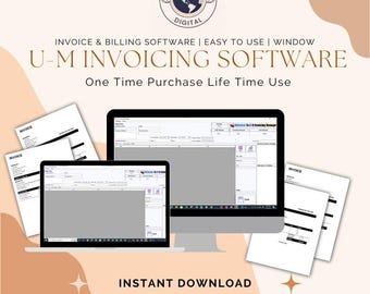 Invoice Management System Desktop Generator for Freelancers & Small Business | Digital Download Invoicing Software