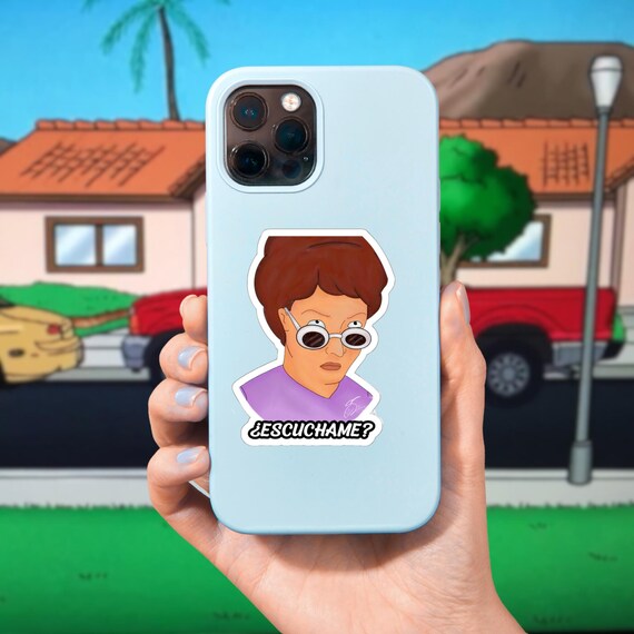 Peggy Hill "¿Escúchame?" Vinyl Sticker, Latin Heritage Month Humor, Waterproof Laptop Decal