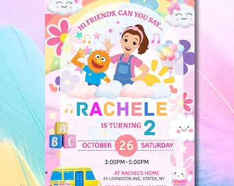 Editable Ms Rachel Toddler Birthday Invitation, Ms. Rachel Invitation, Miss Rachel Birthday Themed Party, Printable Ms. Rachel Kids Invite