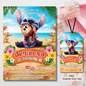 Editable Stitch Birthday Invitation, Stitch Invitation, Lilo and Stitch Birthday Party invitation, Printable Stitch Invitation, Stitch Movie