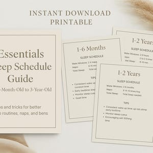 Gids voor babyslaapschema | 3 maanden tot 3 jaar | Afdrukbaar en digitaal