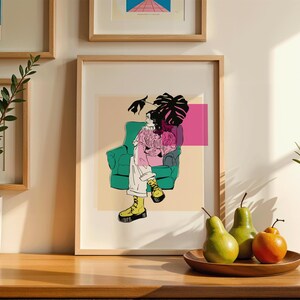 Minimalistische esthetische kunstposter, schattige kunstafdruk voor wanddecoratie, lijnkunstwerken, fijne kunst Matte Poste