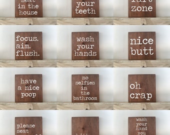 funny bathroom signs etsy