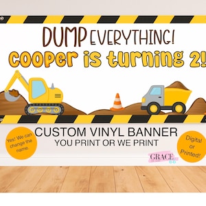 Construction Birthday Banner, Construction Birthday sign, Construction Birthday Party, Construction Party Decorations, Birthday banner