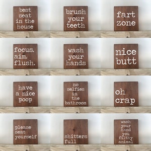 Funny Bathroom Signs Bathroom Wall Decor Funny Bathroom Sign Etsy
