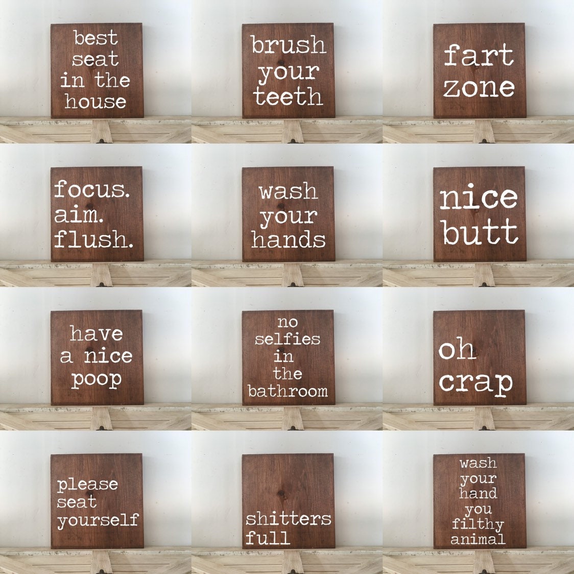 Funny bathroom signs, bathroom wall decor, funny bathroom sign