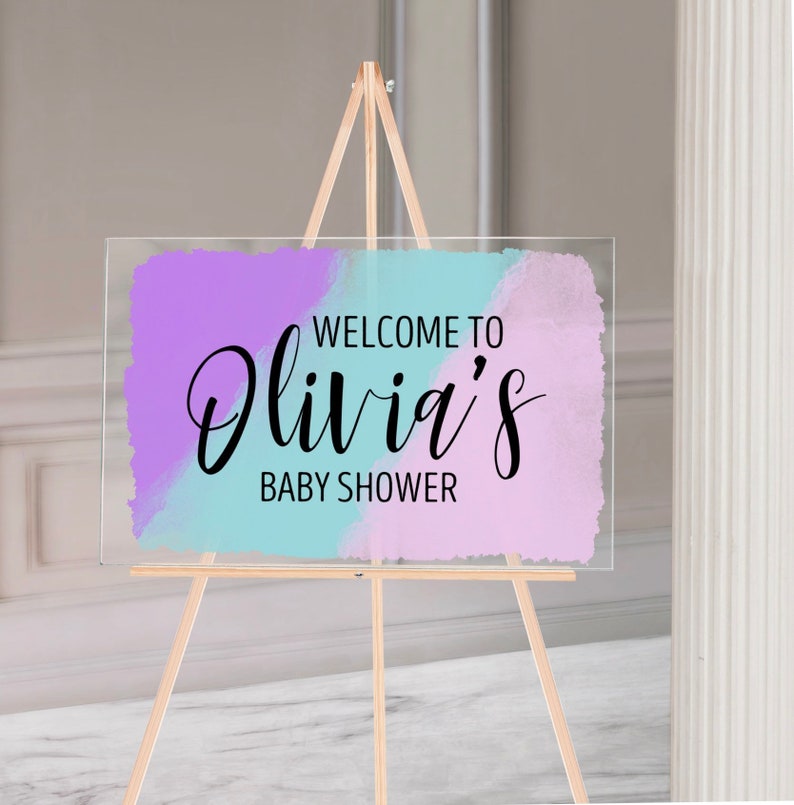 Welcome Sign Bridal Shower sign Acrylic decor baby shower wedding CUSTOM