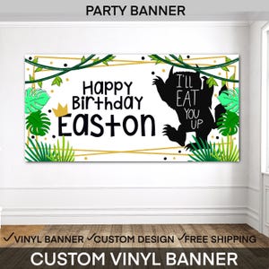 Where The Wild Things Are Birthday Banner, Wild One Birthday Banner, Custom Vinyl Birthday Banner, Printed Banner