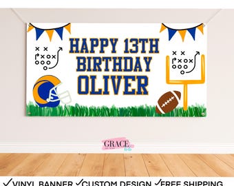 Football Birthday Banner, Football Party Decor, Football Birthday Decoration, Football Backdrop, Birthday Football Banner, Tailgate Banner