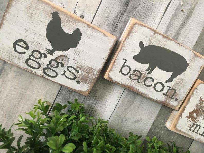 Farmhouse Kitchen Decor. Farmhouse Animals. Cow Pig Chicken Etsy