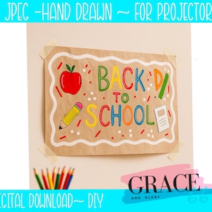 DIY Back to School Banner | Brown Kraft paper banner | Back to school banner template| Bundle