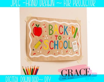 DIY Back to School Banner | Brown Kraft paper banner | Back to school banner template| Bundle