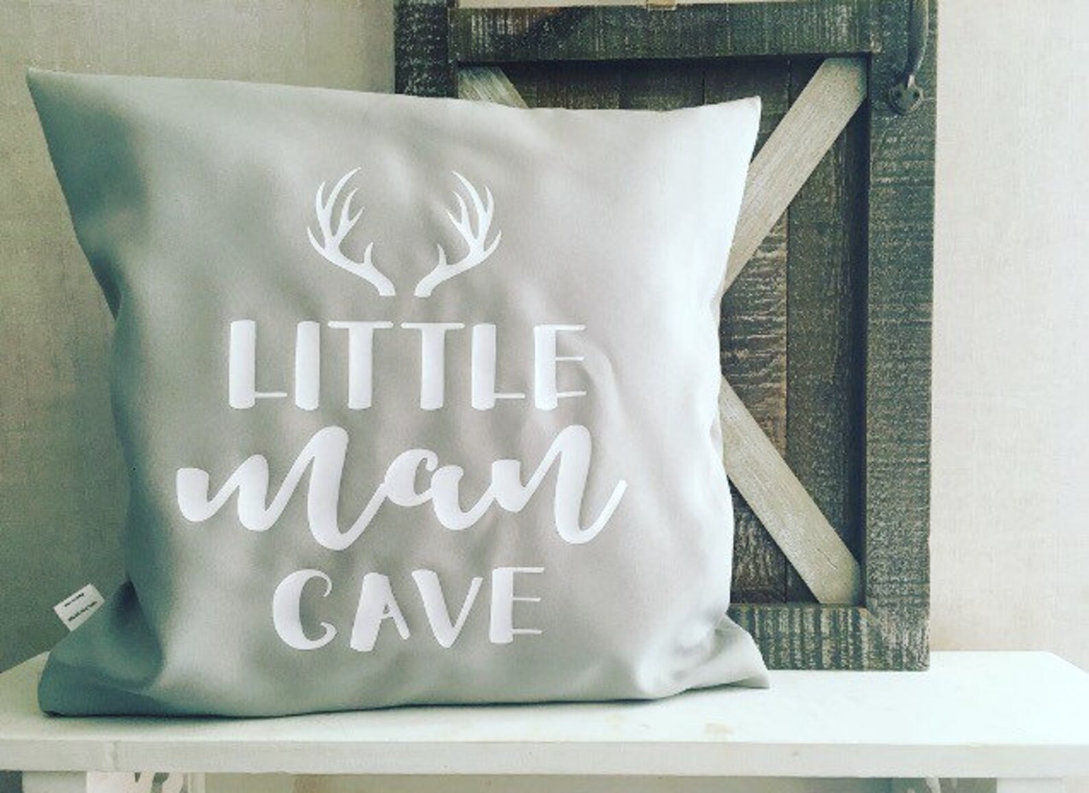 Little Man Cave Nursery Pillow COVER Mountain Arrow Adventure Etsy