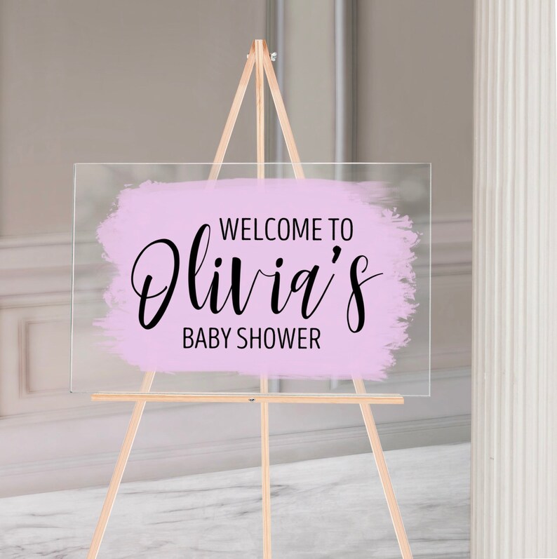 Welcome Sign Bridal Shower sign Acrylic decor baby shower wedding CUSTOM