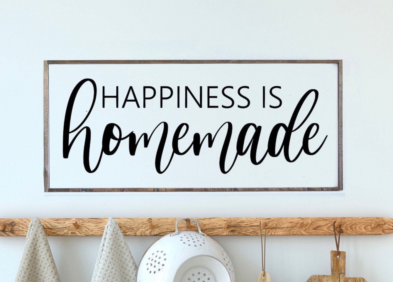 Happiness is Homemade |Farmhouse Wood Sign |