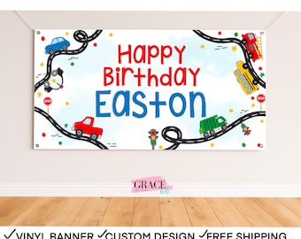 Transportation birthday banner, transportation party banner, car birthday banner, transportation party decor, transportation birthday party