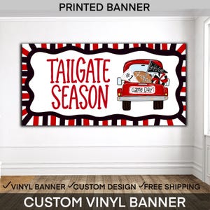 Custom Football Tailgate Banner – Game Day Party Decor – Team Spirit Banner – College Football Backdrop – Personalized Football Sign