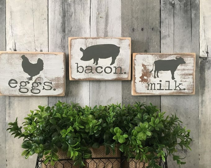 Farmhouse Kitchen Decor. Farmhouse Animals. Cow, Pig, Chicken Etsy