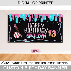 Baseball Geburtstagsbanner Für Jungs – Bunte Veranda-Deko Mit „Happy Birthday“ Für Sport-Partys