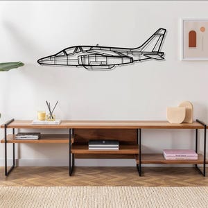 Alpha Jet Aeroplane Silhouette Metal Wall Art , Airplane Wall Decor, Gifts, Custom Gift, Gardening Gift, Personalized Gifts