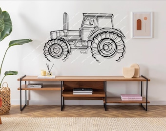 Silueta de tractor Deutz, arte de pared de metal, decoración de granja, regalo de granjero, decoración de tractor, decoración de granja, regalo para padre, regalo del día del padre