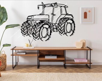 Case Tractor Silhouette Metal Wall Art, farmhouse decor, farmer gift, tractor decor, farm decor, gift for father, father&#39;s day gift