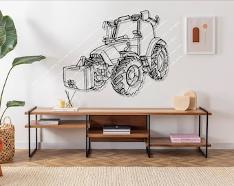 Silueta de tractor Deutz, arte de pared de metal, decoración de granja, regalo de granjero, decoración de tractor, decoración de granja, regalo para padre, regalo del día del padre
