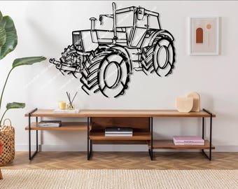 Deutz tractor silhouet metalen muurkunst, boerderijdecor, boerencadeau, tractordecor, boerderijdecor, cadeau voor vader, vaderdagcadeau