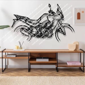 ZX-10R Motorcycle Silhouette Metal Wall Art, Unique Biker Gift