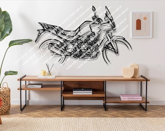 XL750 Transalp 2023 Motorcycle Silhouette Metal Wall Art, Unique Biker Gift, Motorcycle Decor For Men, Motorbike Enthusiast Gift Idea