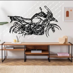 R1250 GSA Motorcycle Silhouette Metal Wall Art, Unique Biker Gift, Motorcycle Decor For Men, Motorbike Enthusiast Gift Idea, Birthday